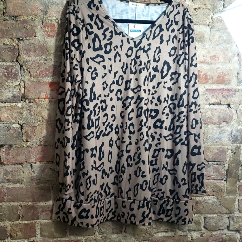 Animal print blouse by MaySoar size XL